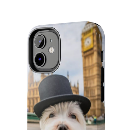 Dapper Maltese Selfie at Big Ben Tough Phone Case