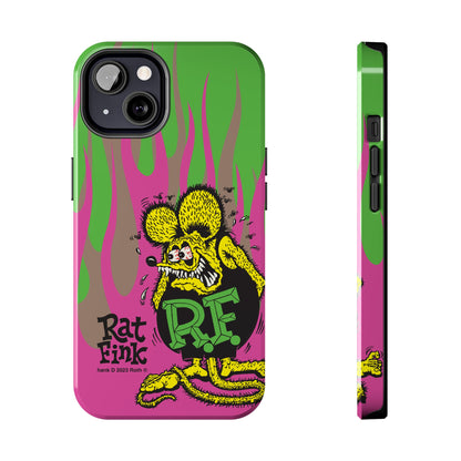 Fink Flames - Pink/Green - Tough Phone Case