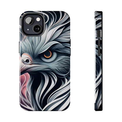 AviarySwirls Monochrome Bird Tough Phone Case