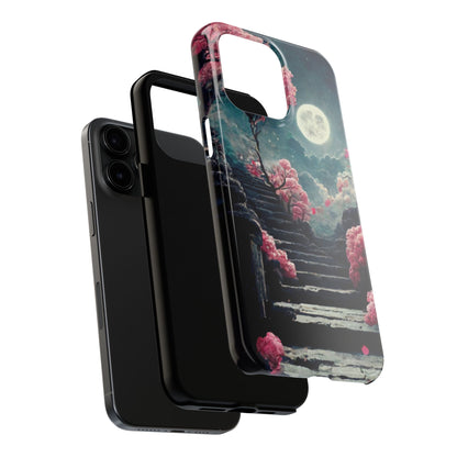 Mountain Path Cherry Blossoms Tough Phone Case