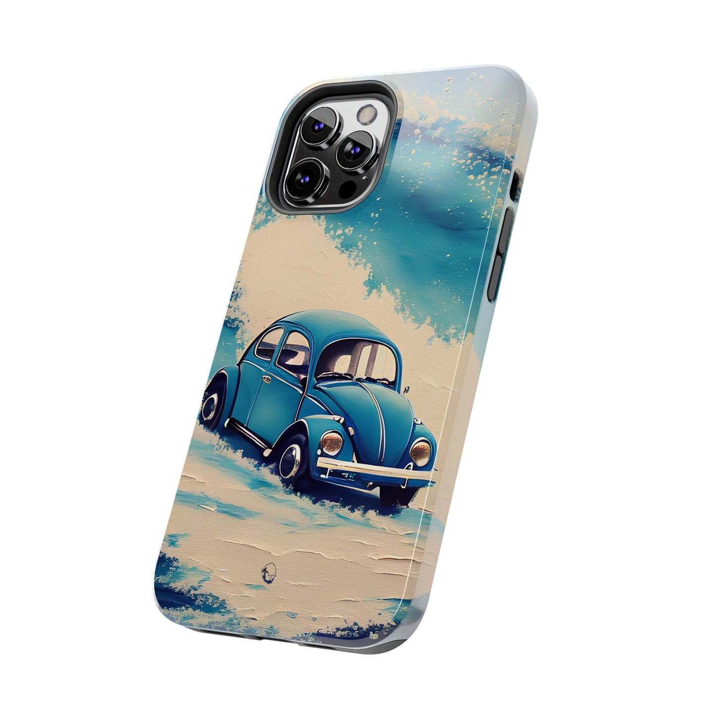 Wave Chasing Painted Blue VDub Beetle - Tough Phone Case