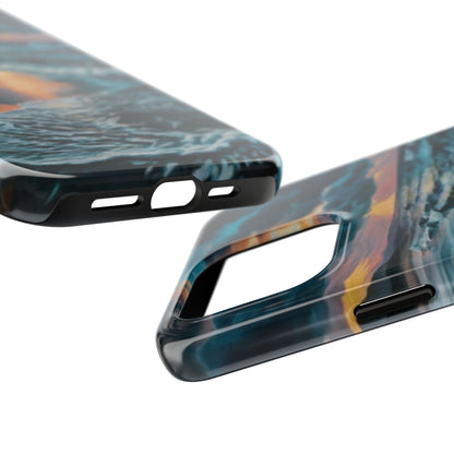 Coastal Sunset Waves Tough Phone Case