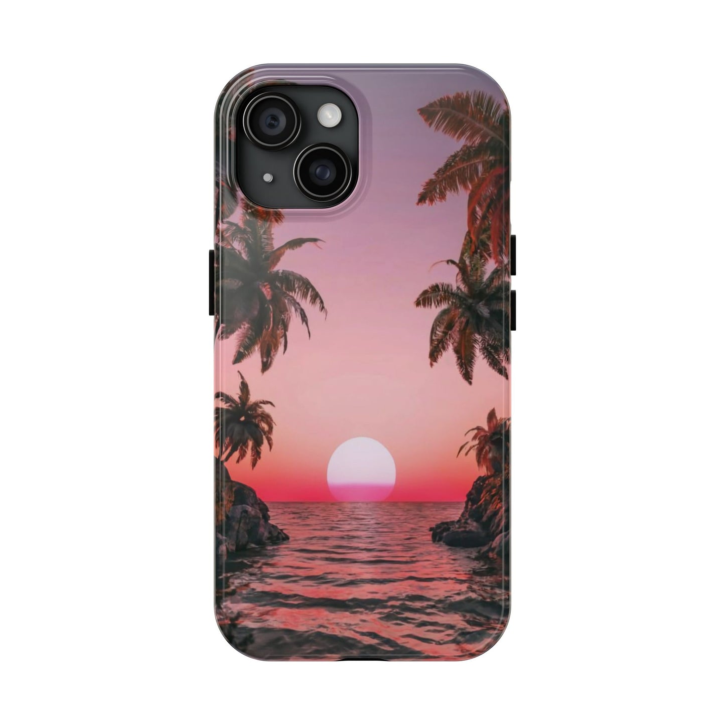 Golden Horizon Palm Sunset Tough Phone Case