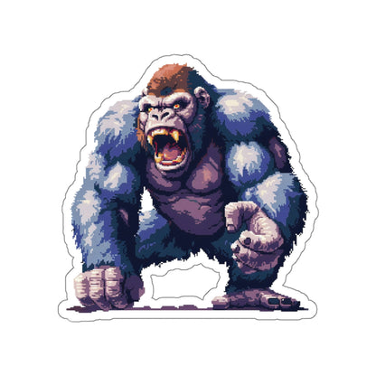 Pixelated Angry Ape Titan Vinyl Sticker