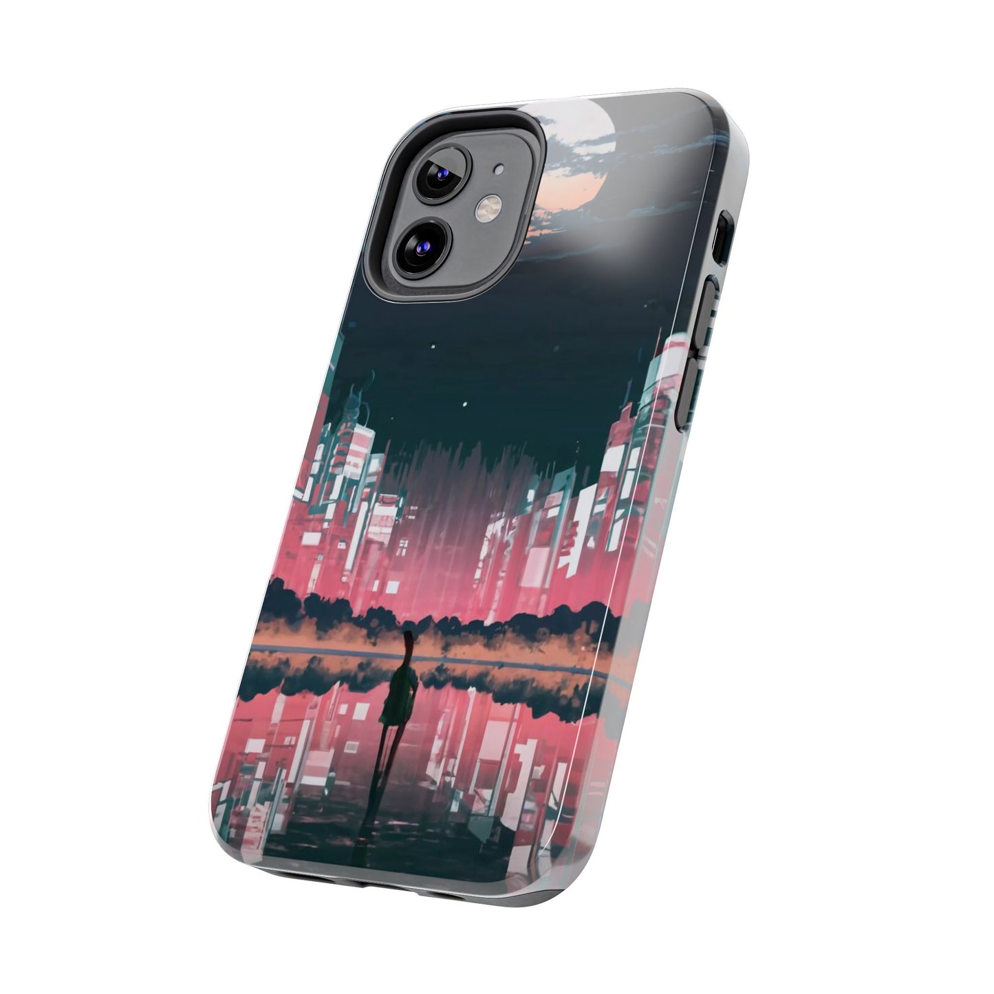 Moonlit Waterfront City Night Tough Phone Case