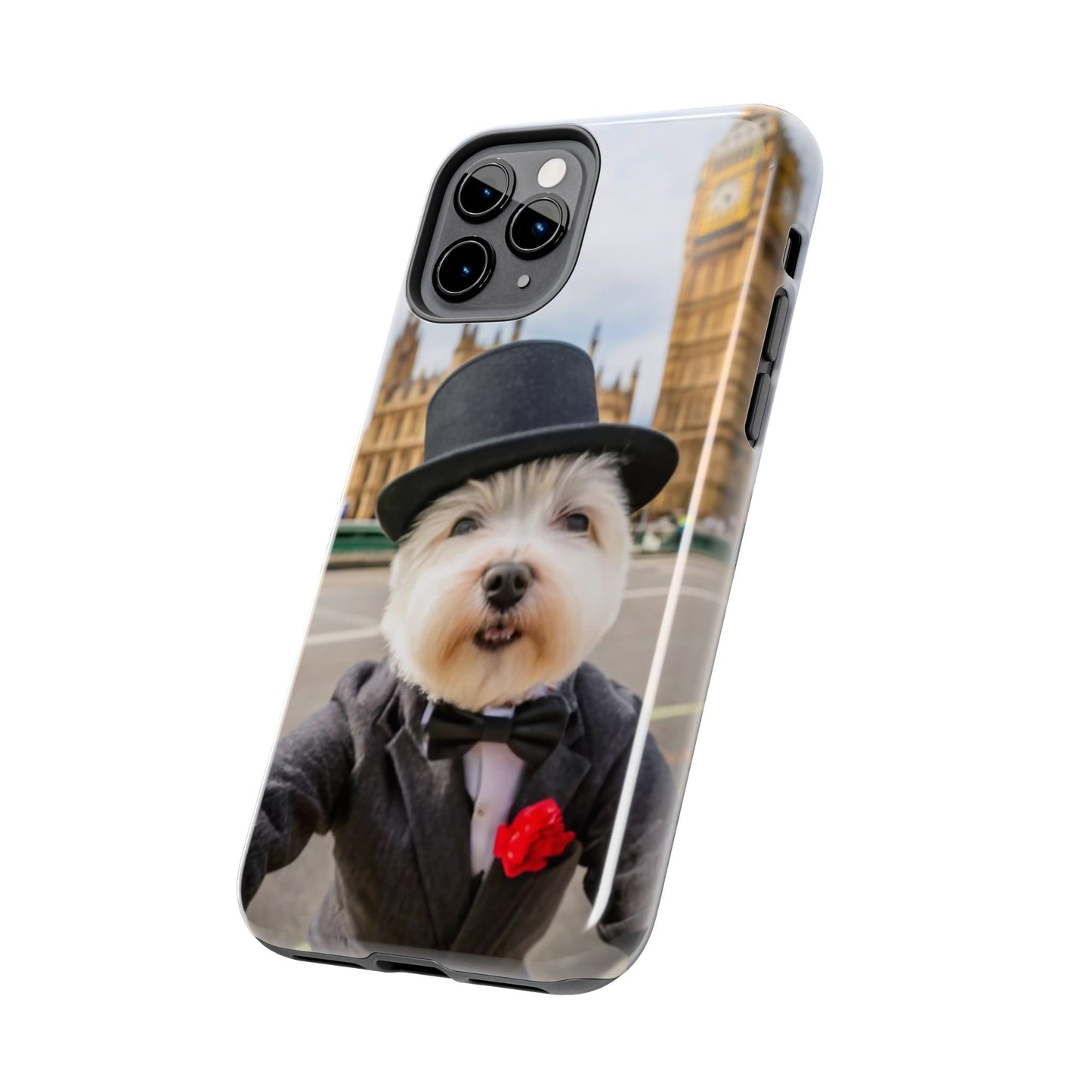 Dapper Maltese Selfie at Big Ben Tough Phone Case