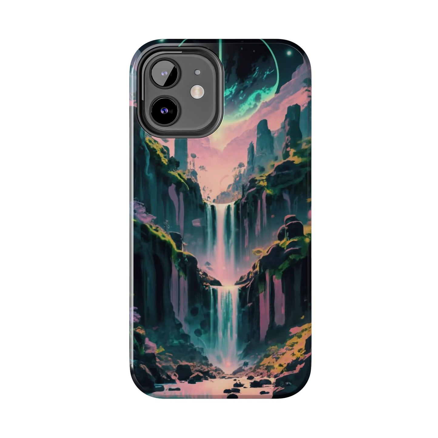 Moonfall Cascades Night View Tough Phone Case