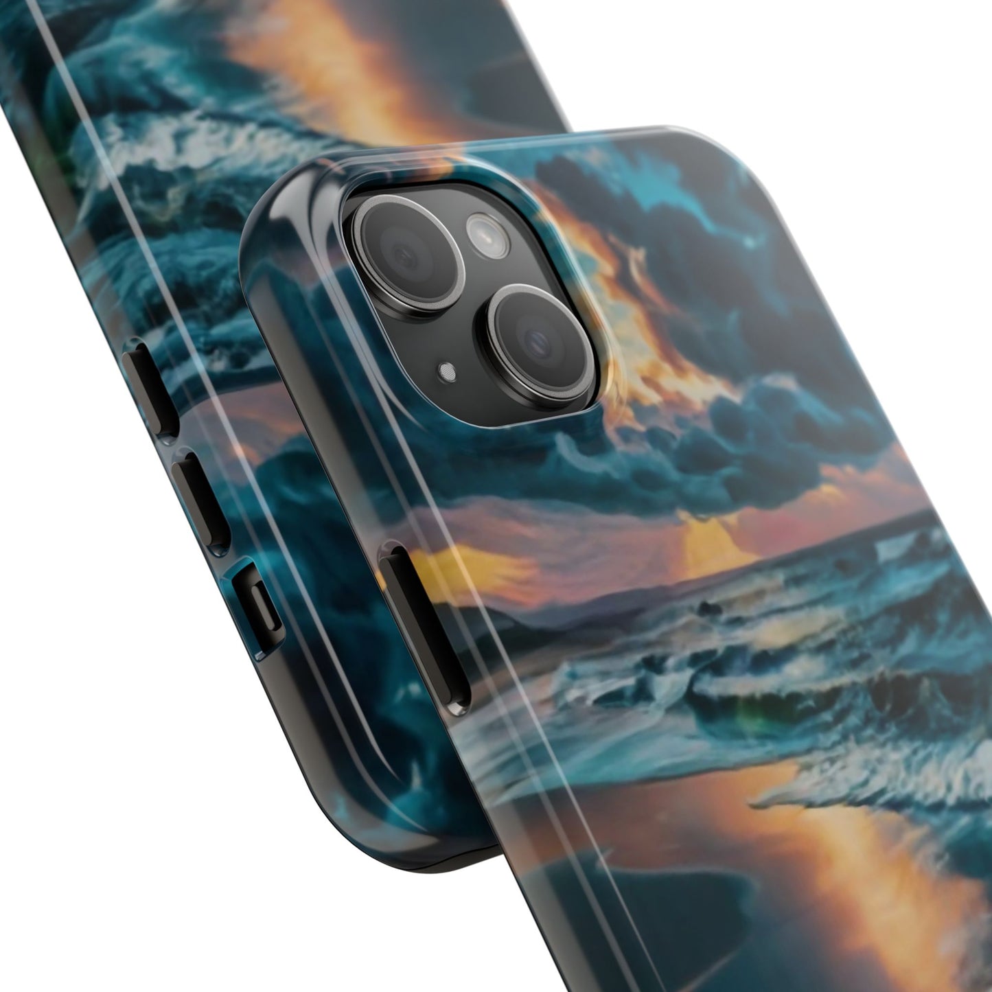 Coastal Sunset Waves Tough Phone Case