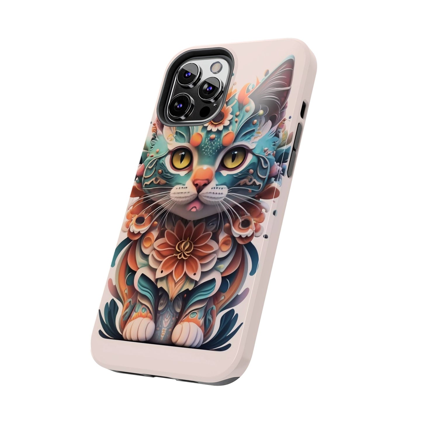 Floral Feline Armor Case