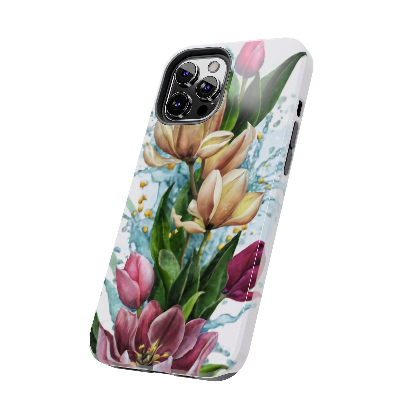 Blossom Splash Watercolor Floral Tough Phone Case