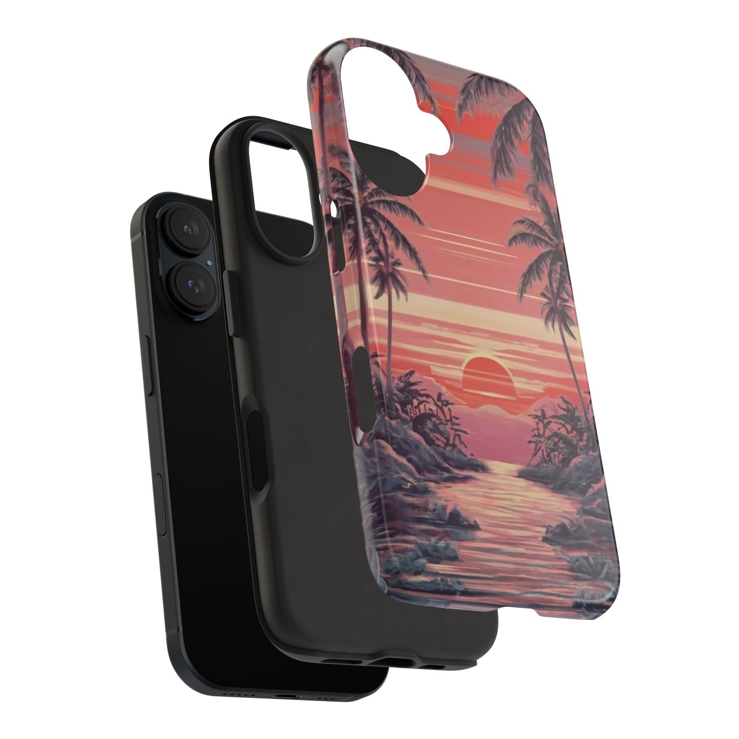 Sunset Serenity Palm Shore Tough Phone Case