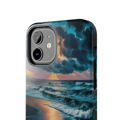 Coastal Sunset Waves Tough Phone Case