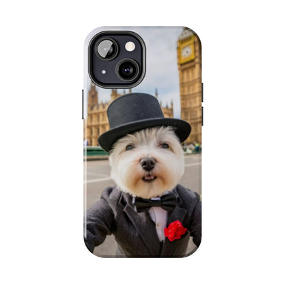 Dapper Maltese Selfie at Big Ben Tough Phone Case