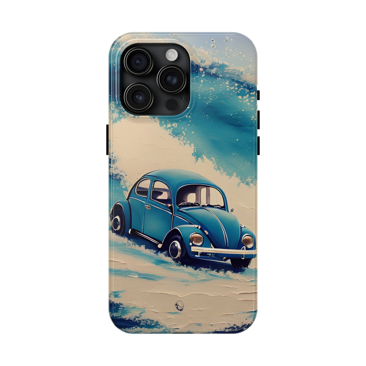 Wave Chasing Painted Blue VDub Beetle - Tough Phone Case