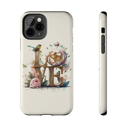 Lovebird and Bloom Watercolor Tough Phone Case