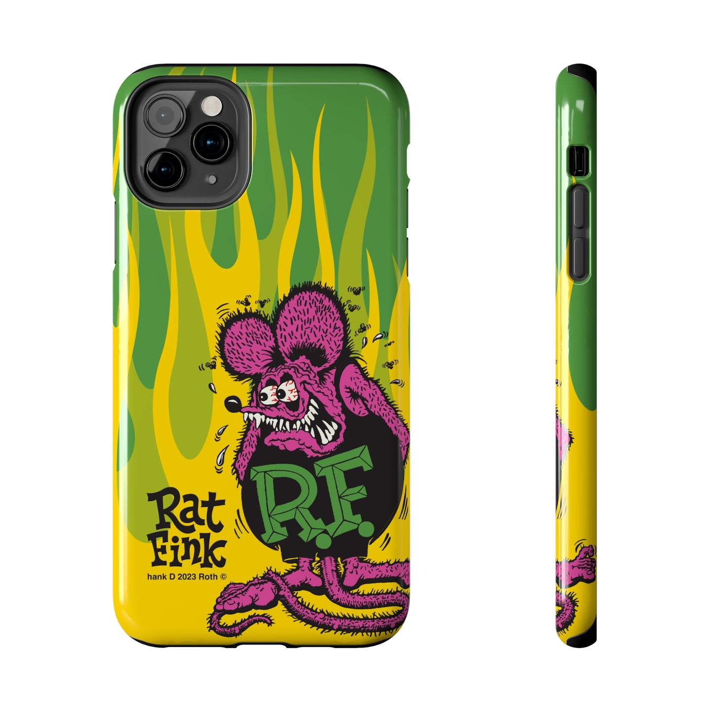 Fink Flames - Yellow/Green - Tough Phone Case