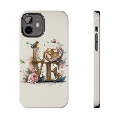 Lovebird and Bloom Watercolor Tough Phone Case