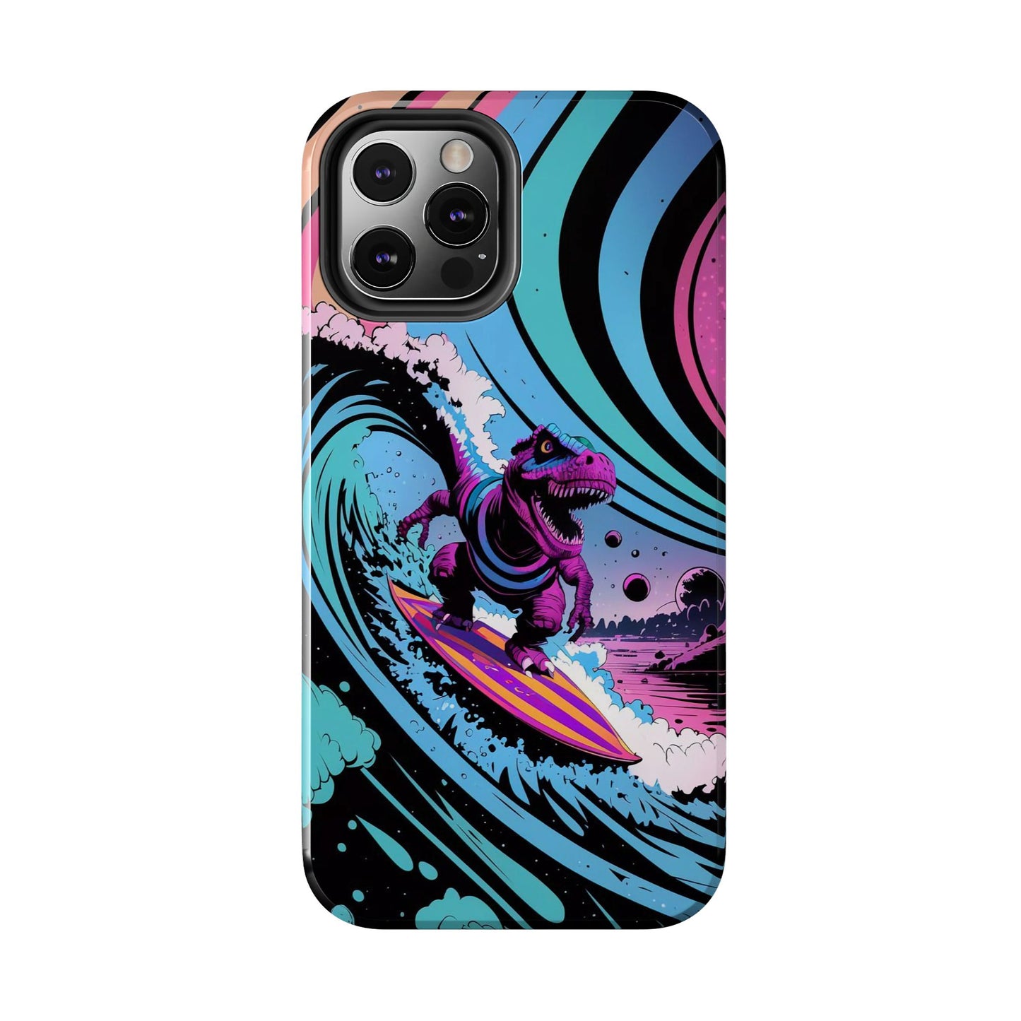 Cosmic T-Rex Surfer Adventure Tough Phone Case