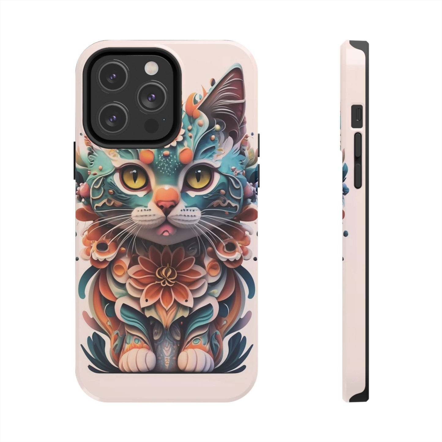 Floral Feline Armor Case