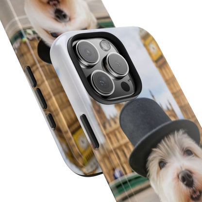 Dapper Maltese Selfie at Big Ben Tough Phone Case