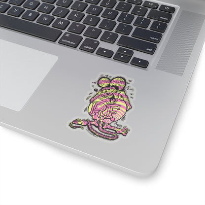 Metallic Swirl Rat Fink Sticker: Psychedelic Fusion