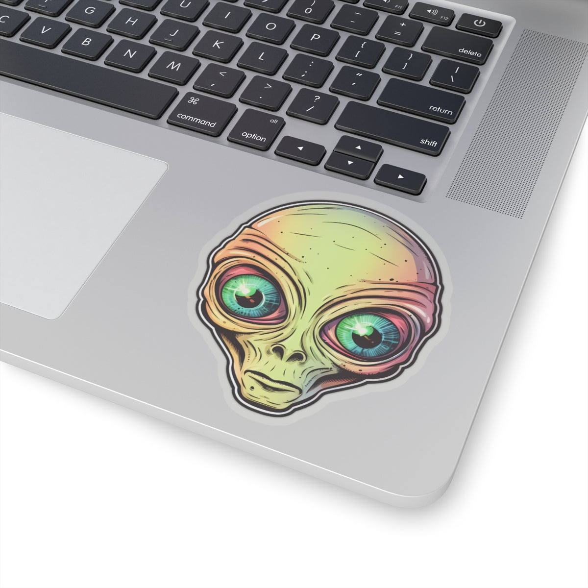 Cosmic Gradient Alien Head Vinyl Sticker