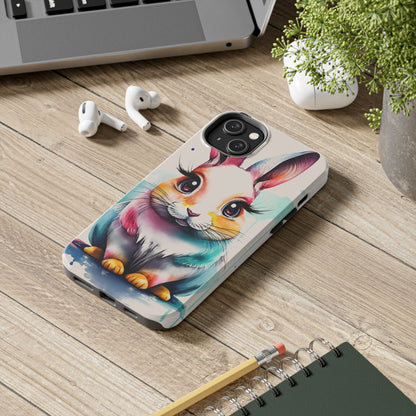 Minimalist Bunny Abstract Art Tough Phone Case