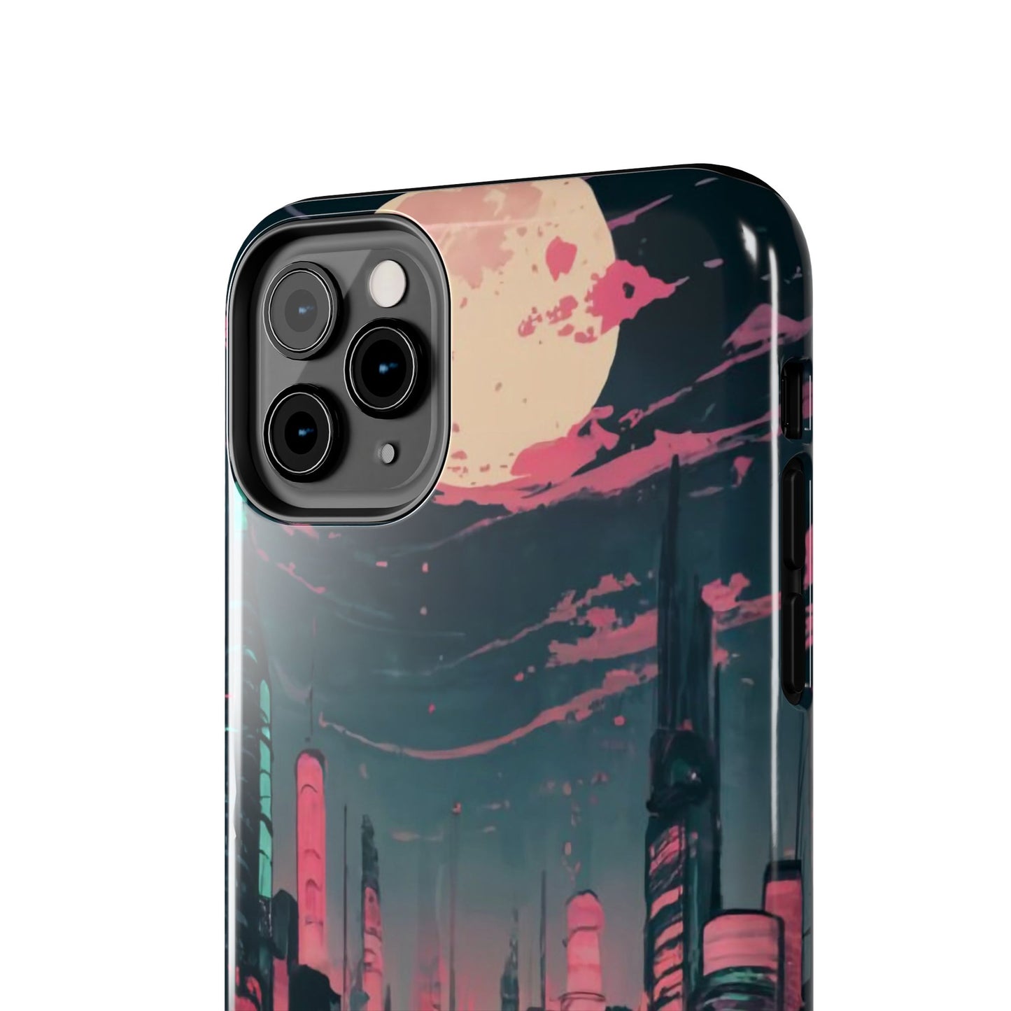 Moonlit Cityscape Night View Tough Phone Case