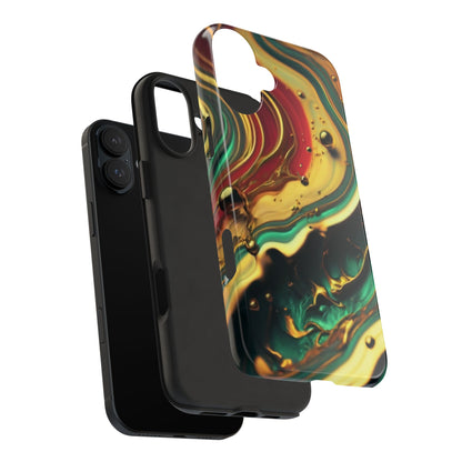 Golden Fluid Waves Defender Case