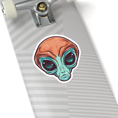 Cosmic Almond-Eyed Alien Vinyl Sticker