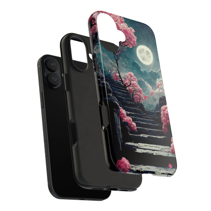 Mountain Path Cherry Blossoms Tough Phone Case