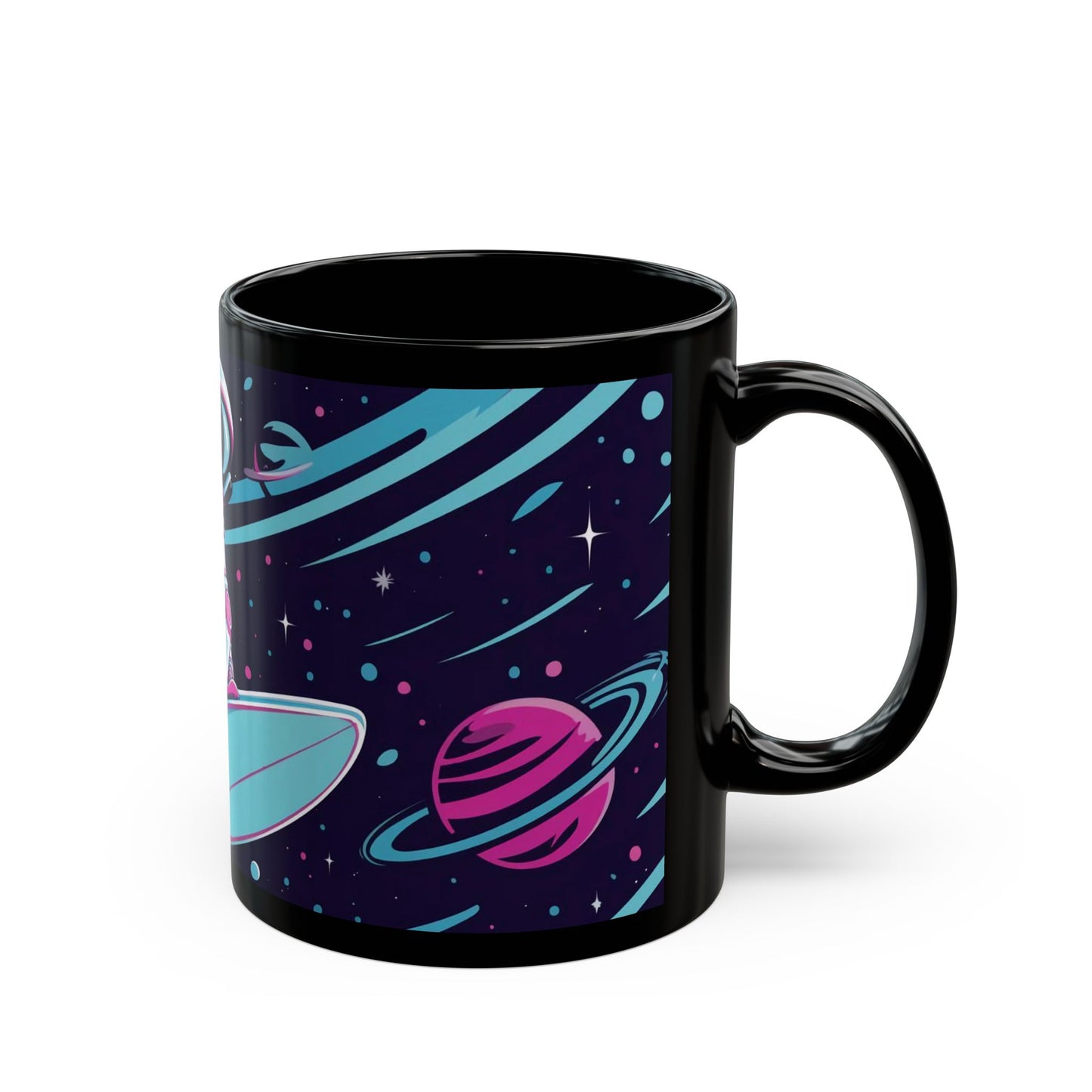 Surfing the Stars Mug – Vibrant Astronaut Space Adventure