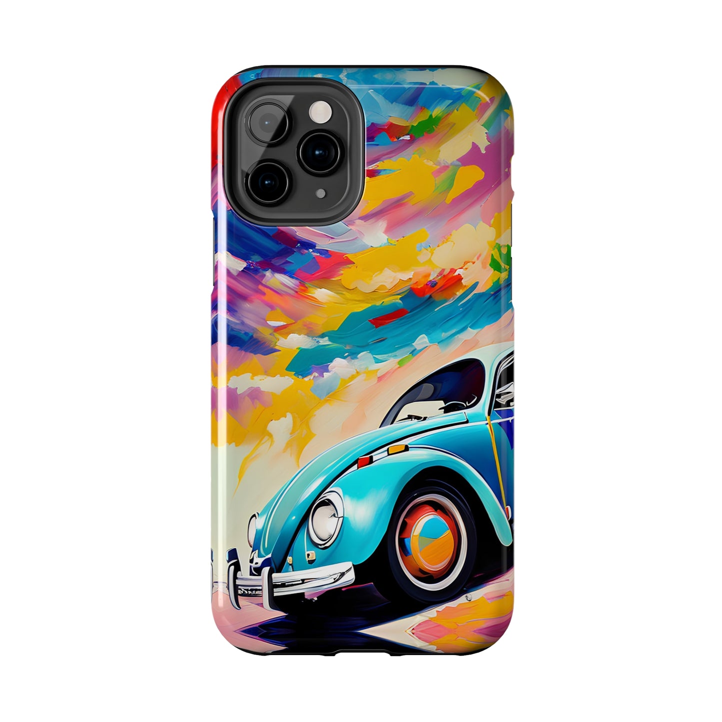 Painted Blue VDub Beetle - Tough Phone Case