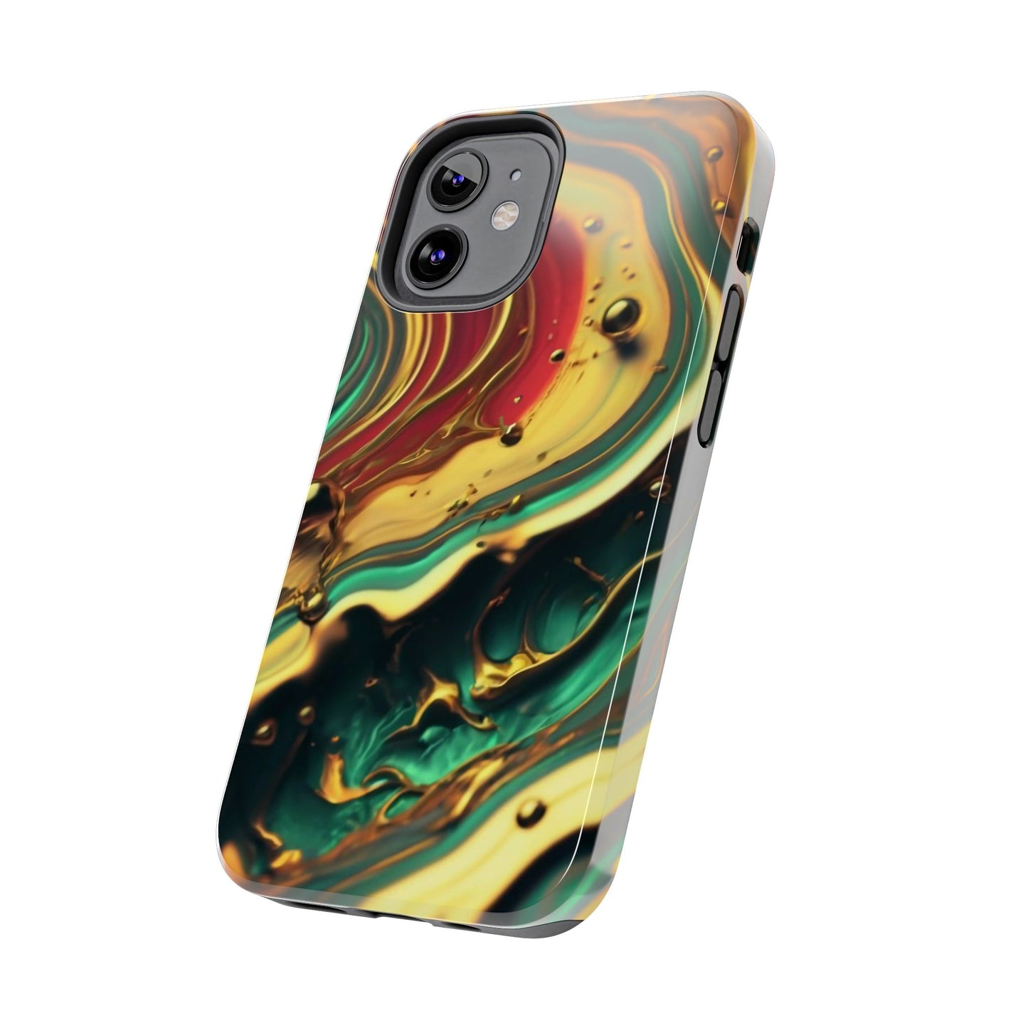 Golden Fluid Waves Defender Case