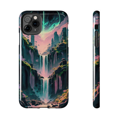 Moonfall Cascades Night View Tough Phone Case