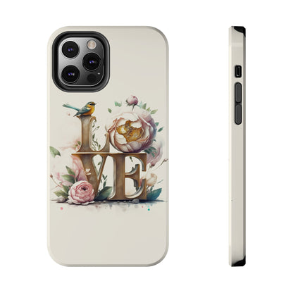 Lovebird and Bloom Watercolor Tough Phone Case