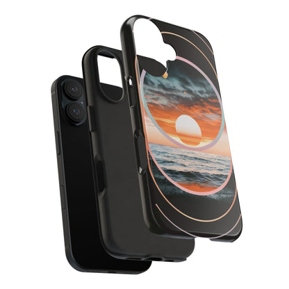 Fusion Sunset Abstract Art Tough Phone Case