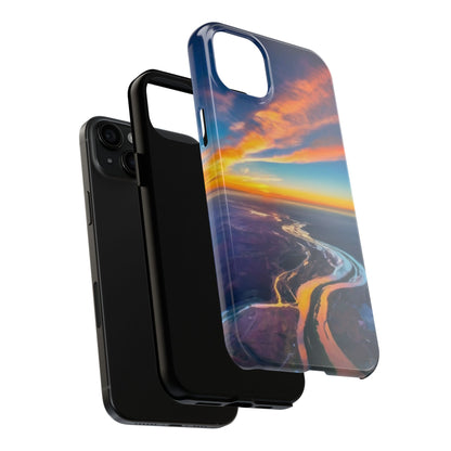 Celestial Sunset Earth View Tough Phone Case