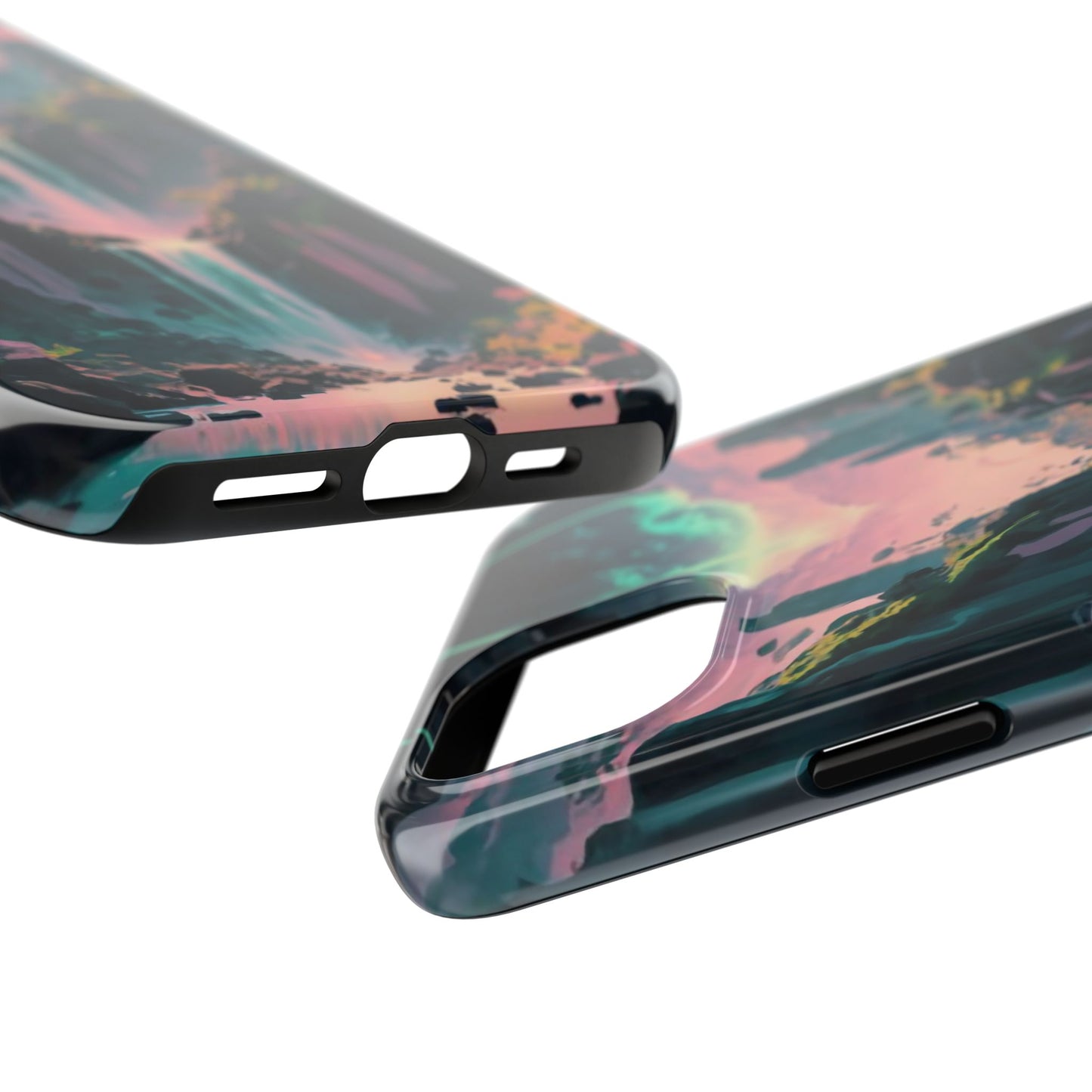 Moonfall Cascades Night View Tough Phone Case