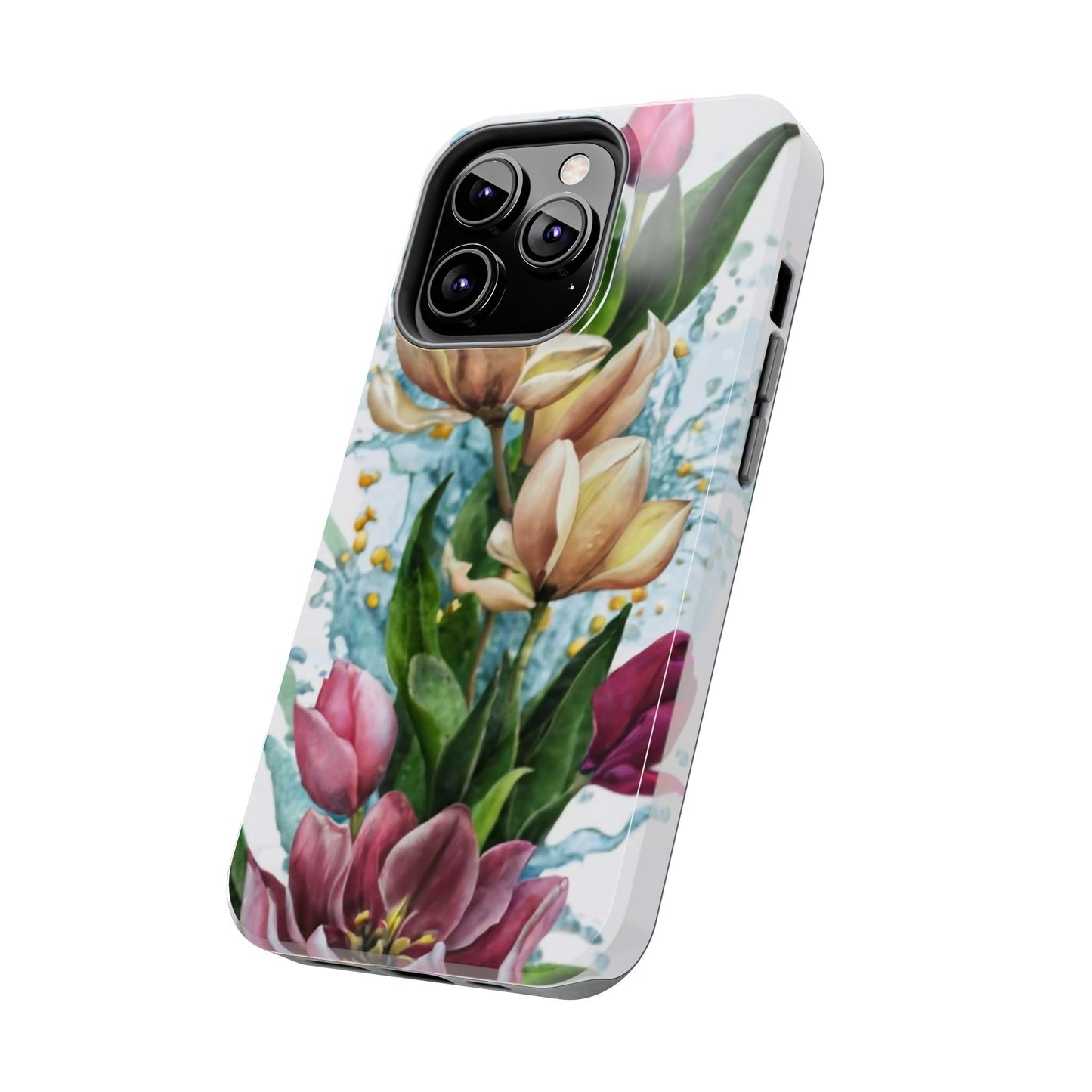 Blossom Splash Watercolor Floral Tough Phone Case