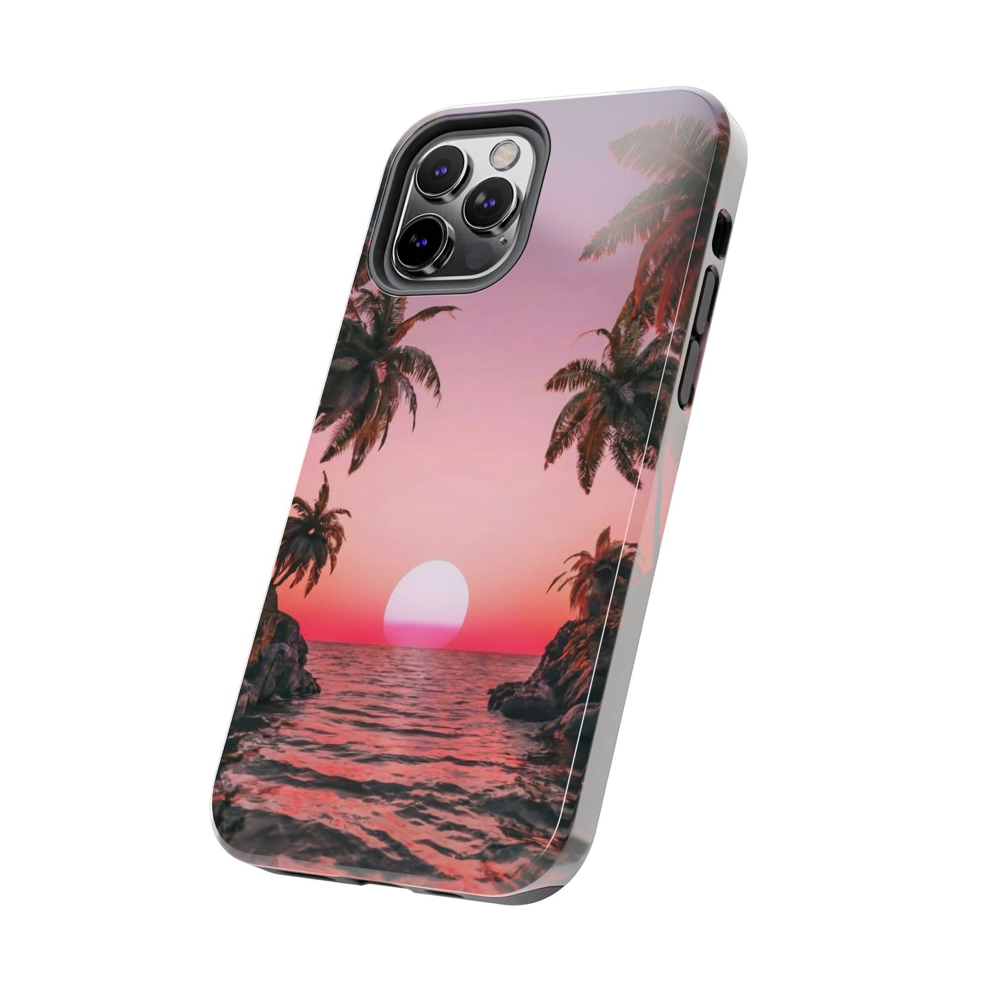 Golden Horizon Palm Sunset Tough Phone Case