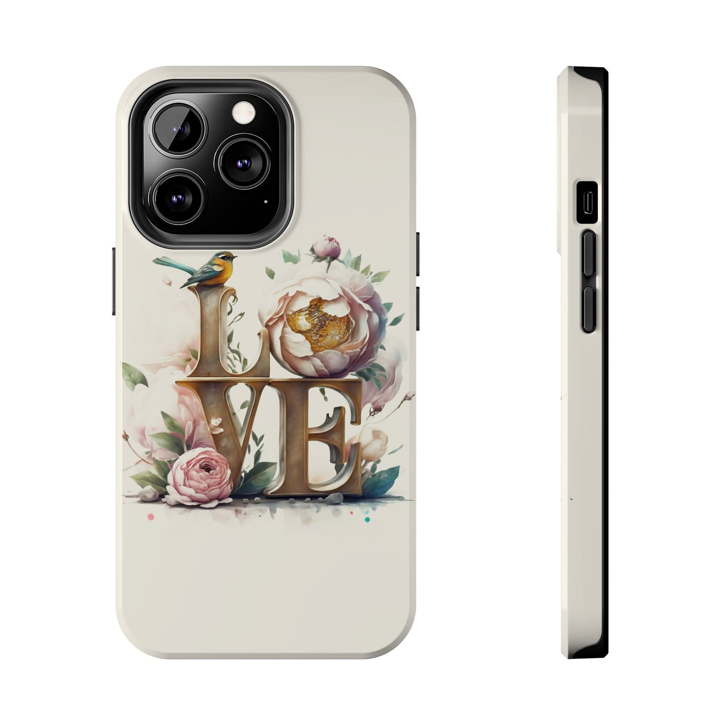 Lovebird and Bloom Watercolor Tough Phone Case