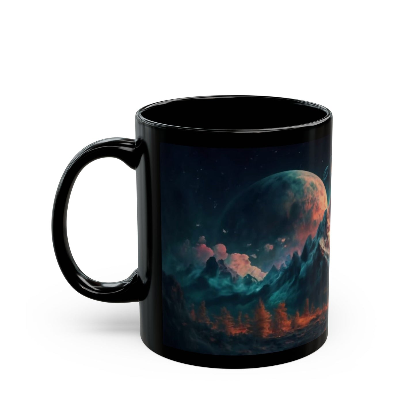 Crimson Blossom Planet Mug