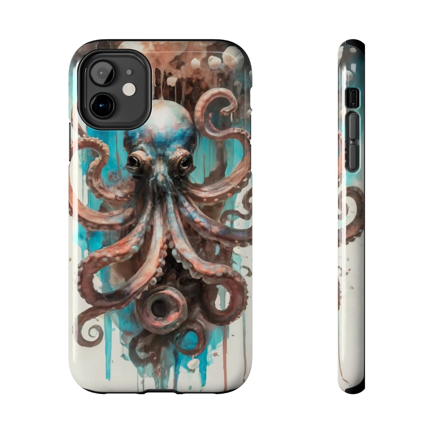 Serene Octopus Watercolor Tough Phone Case