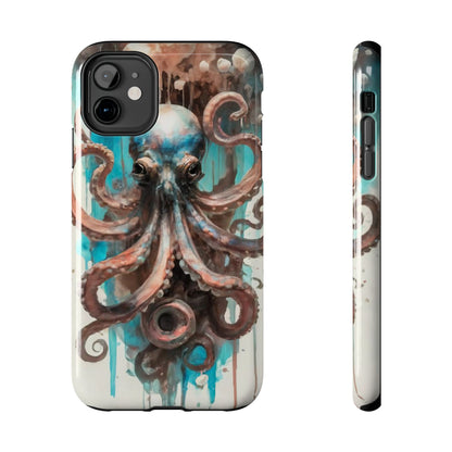 Serene Octopus Watercolor Tough Phone Case