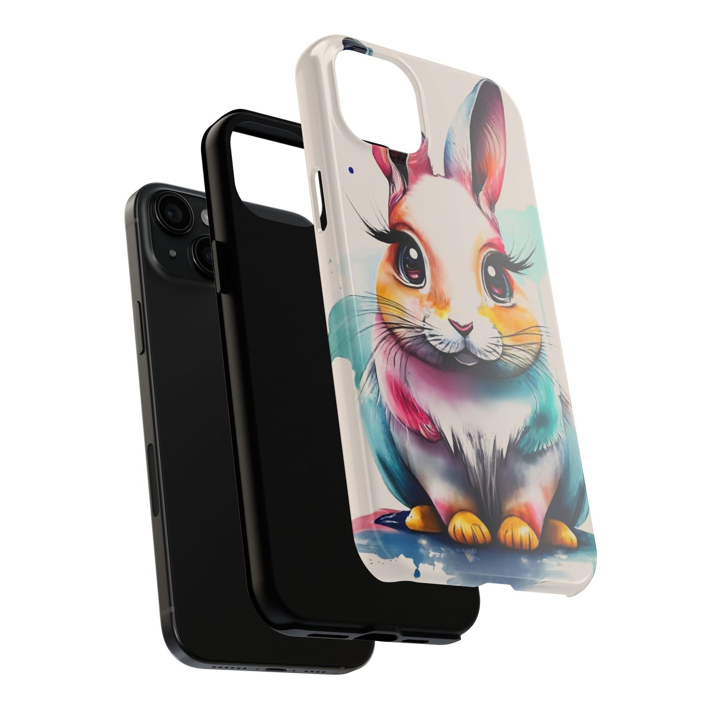 Minimalist Bunny Abstract Art Tough Phone Case