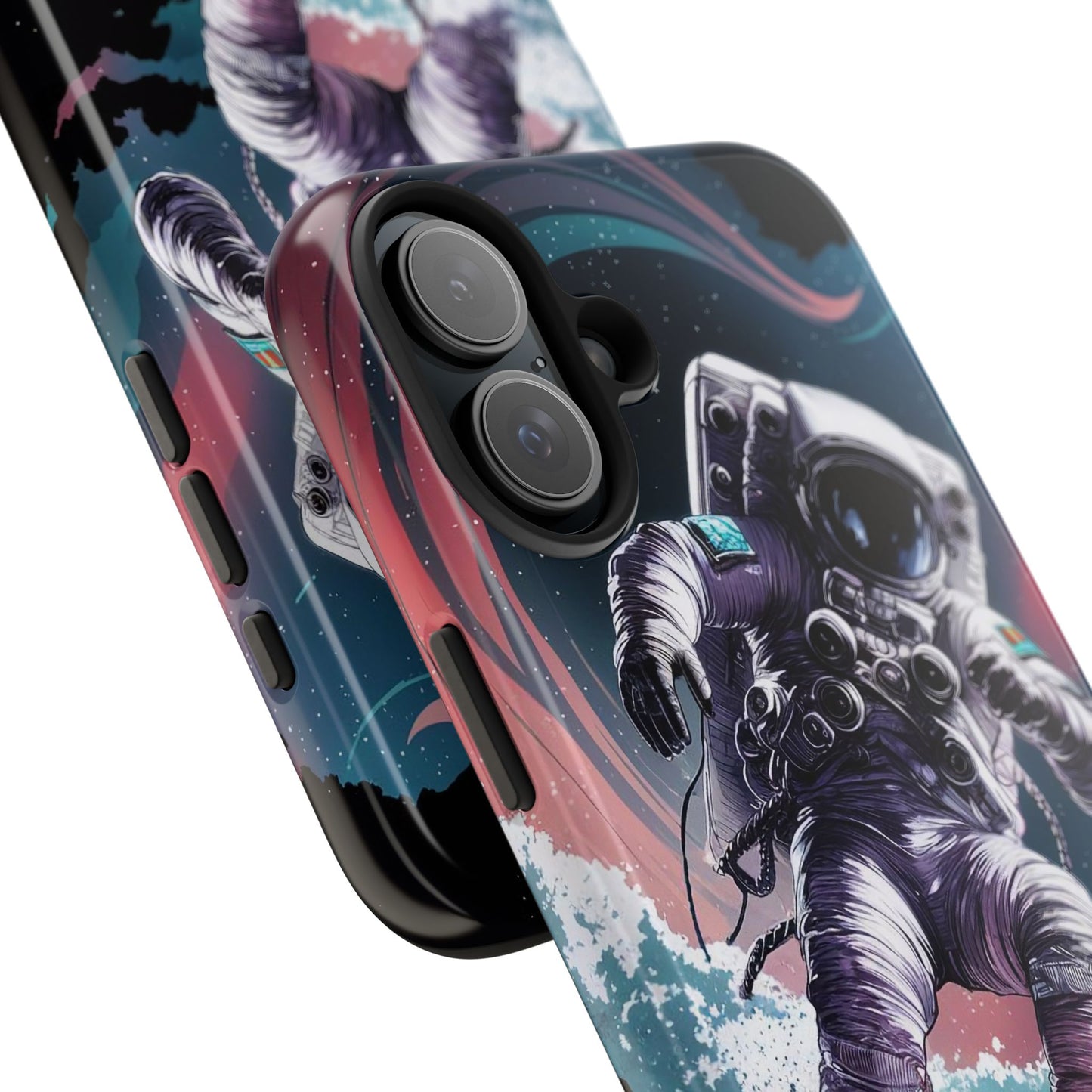 Cosmic Crest Astronaut Wave Rider Tough Phone Case