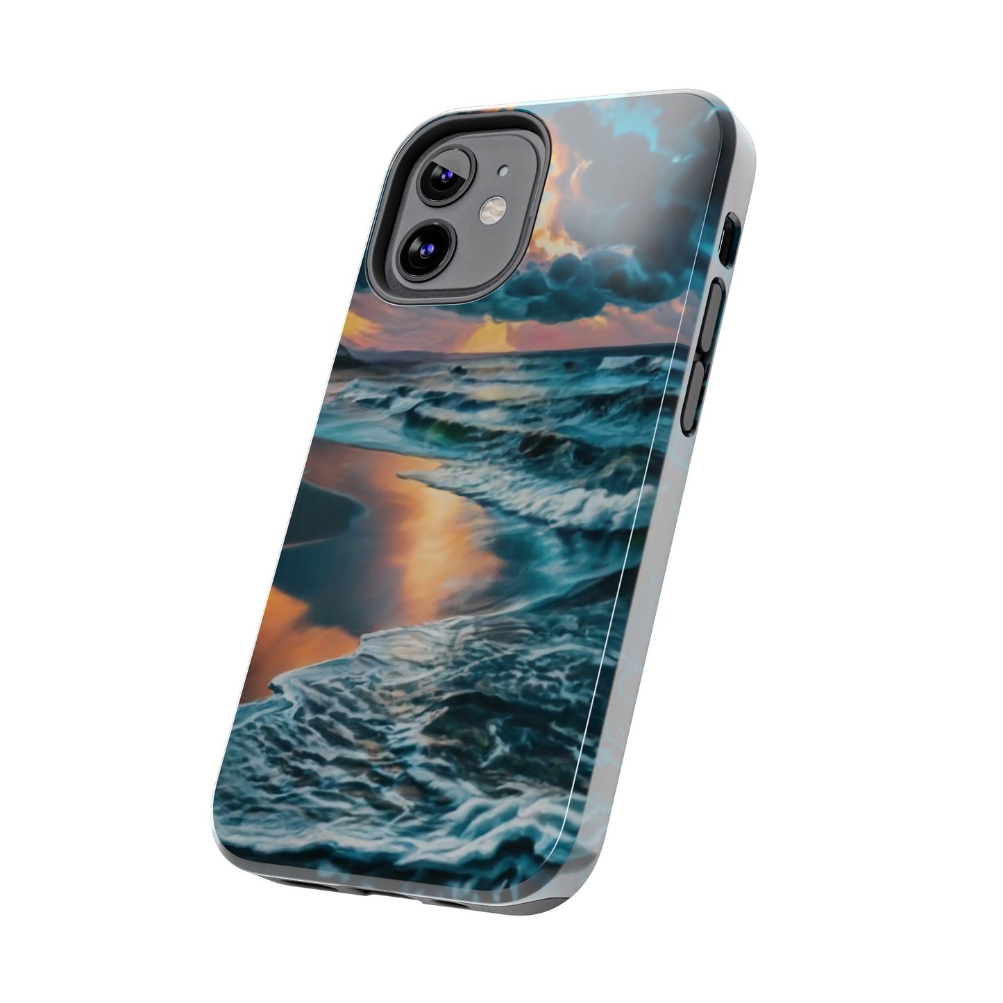 Coastal Sunset Waves Tough Phone Case