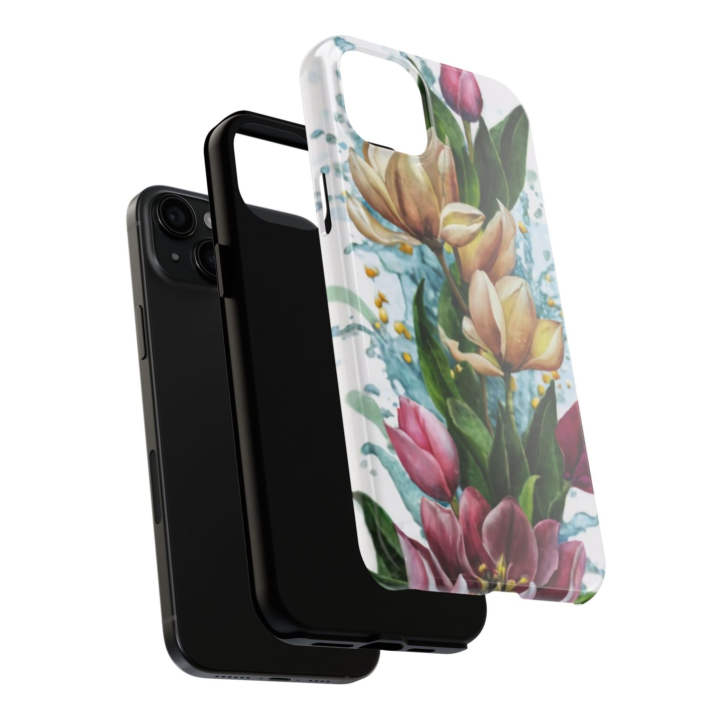 Blossom Splash Watercolor Floral Tough Phone Case