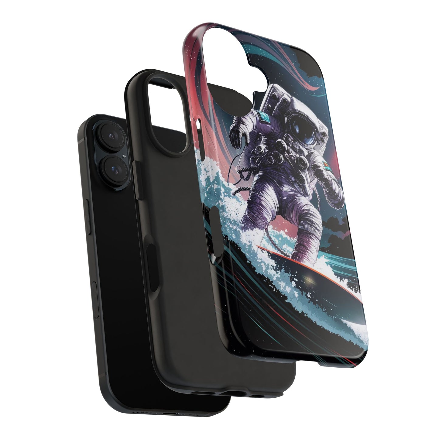 Cosmic Crest Astronaut Wave Rider Tough Phone Case